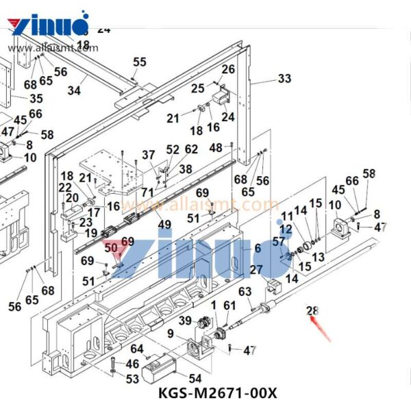 KGS-M2671-00X SCREW BALL X AXIS