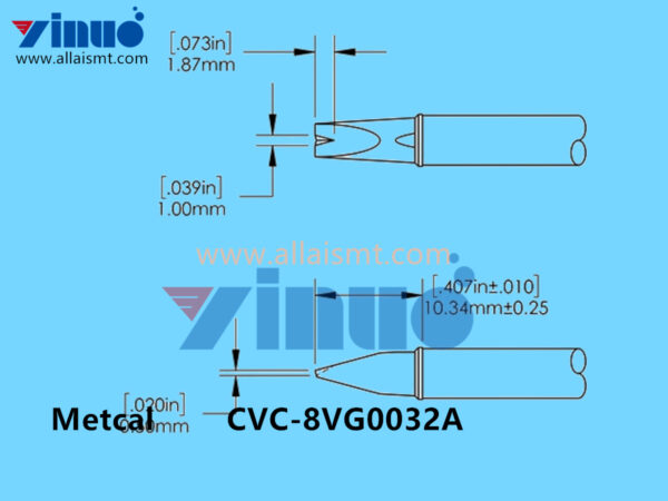 Metcal CVC-8VG0032A Soldering Tip