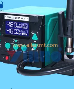 Hot air gun soldering station, 1000W high power hot air desoldering station, fan type smartphone repair station.