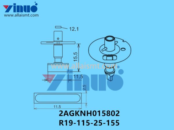 FUJI NXT H04 NOZZLE 2AGKNH015802 R19-115-25-155