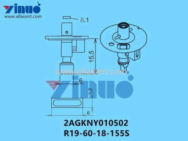 FUJI NXT H04S NOZZLE 2AGKNY010502 R19-60-18-155S