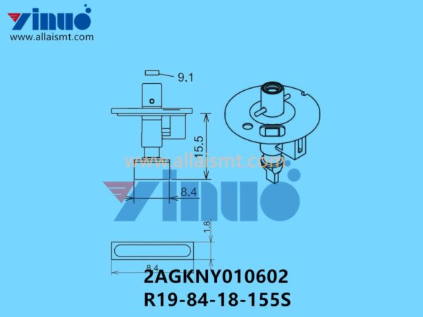 FUJI NXT H04S NOZZLE 2AGKNY010602 R19-84-18-155S