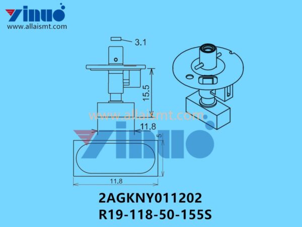 FUJI NXT H04S NOZZLE 2AGKNY011202 R19-118-50-155S