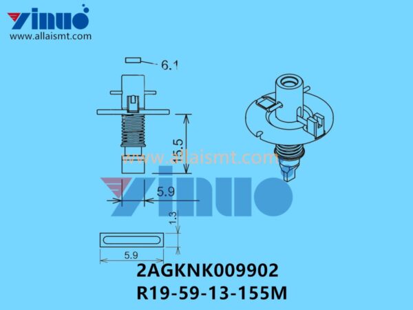 FUJI NXT H08M NOZZLE 2AGKNK009902 R19-59-13-155M