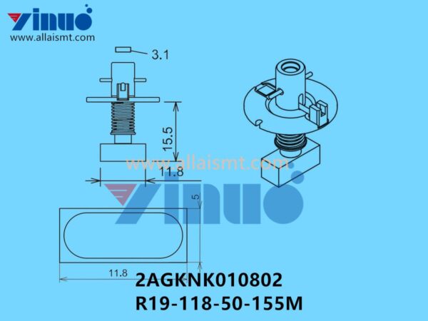 FUJI NXT H08M NOZZLE 2AGKNK010802 R19-118-50-155M