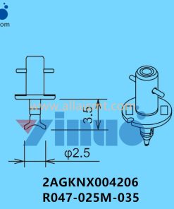 FUJI NXT H24 NOZZLE 2AGKNX004206 R047-025M-035 φ2.5 MELF